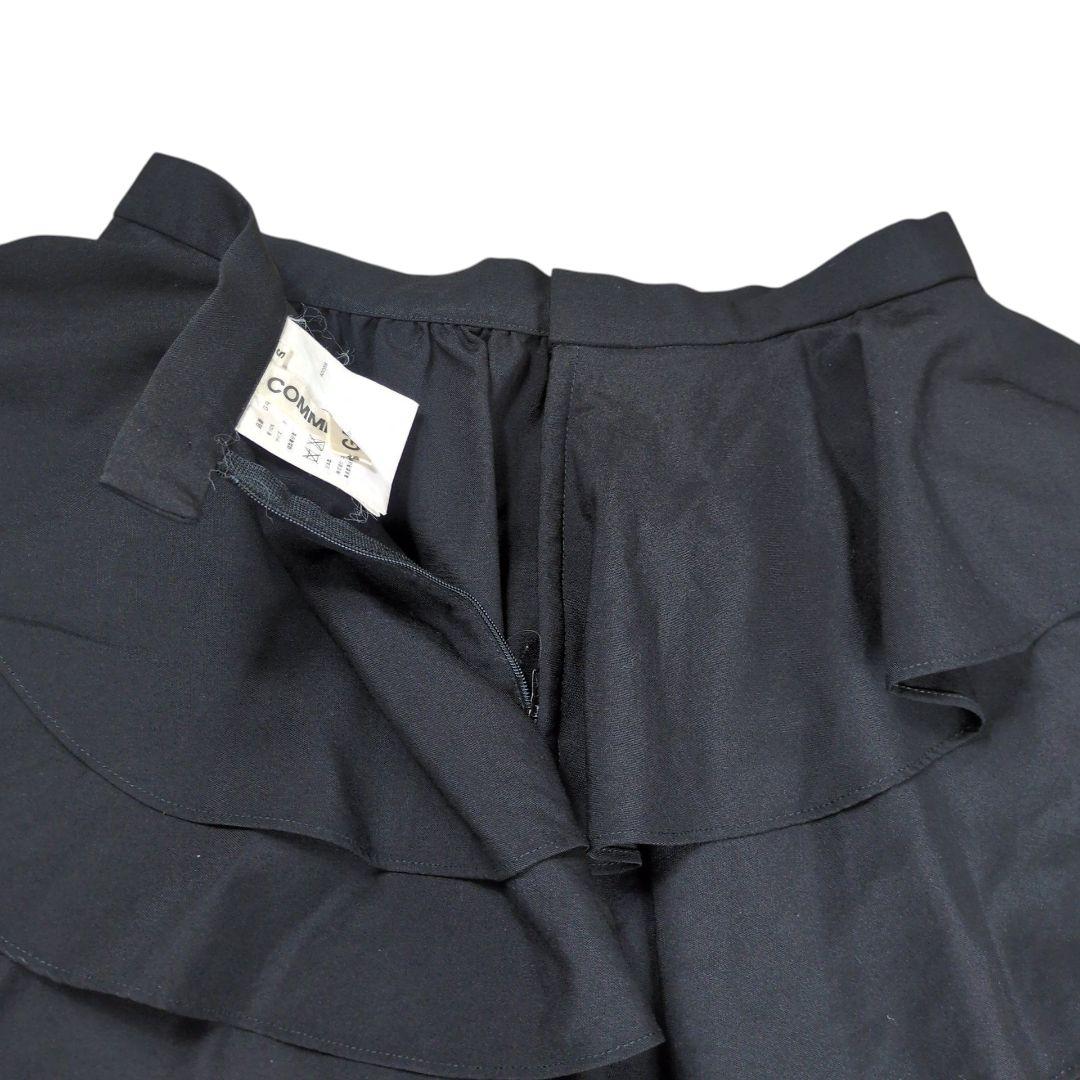 【美品】コムデギャルソン ウールギャバ フリルレイヤード スカート COMME des GARCONS - 【美品】コムデギャルソン ウールギャバ