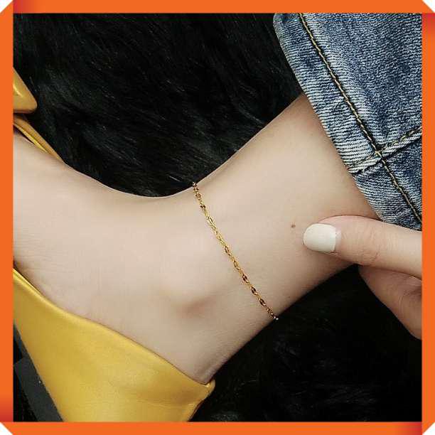 ペタルチェーン アンクレット ステンレス ゴールド 金属アレルギー