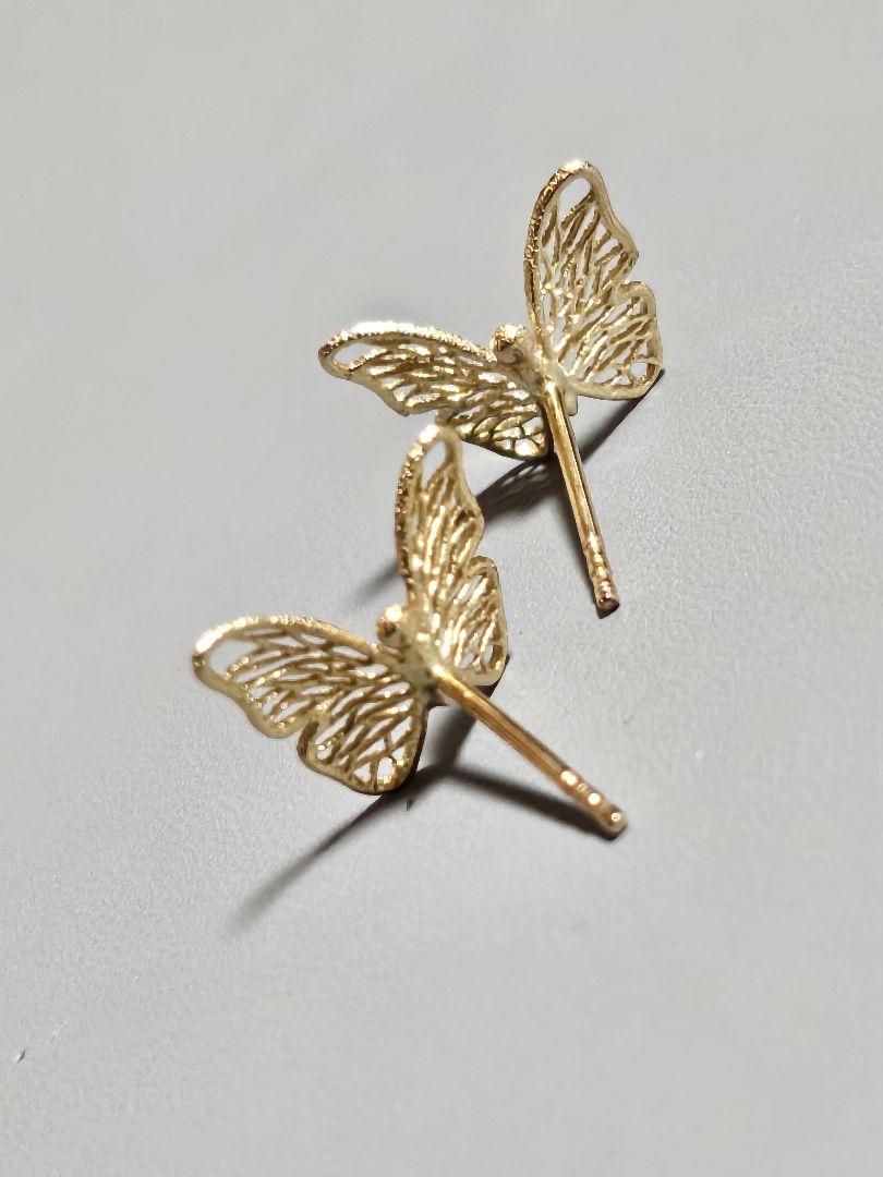 k18 butterfly earrings 18金 蝶々 ピアス