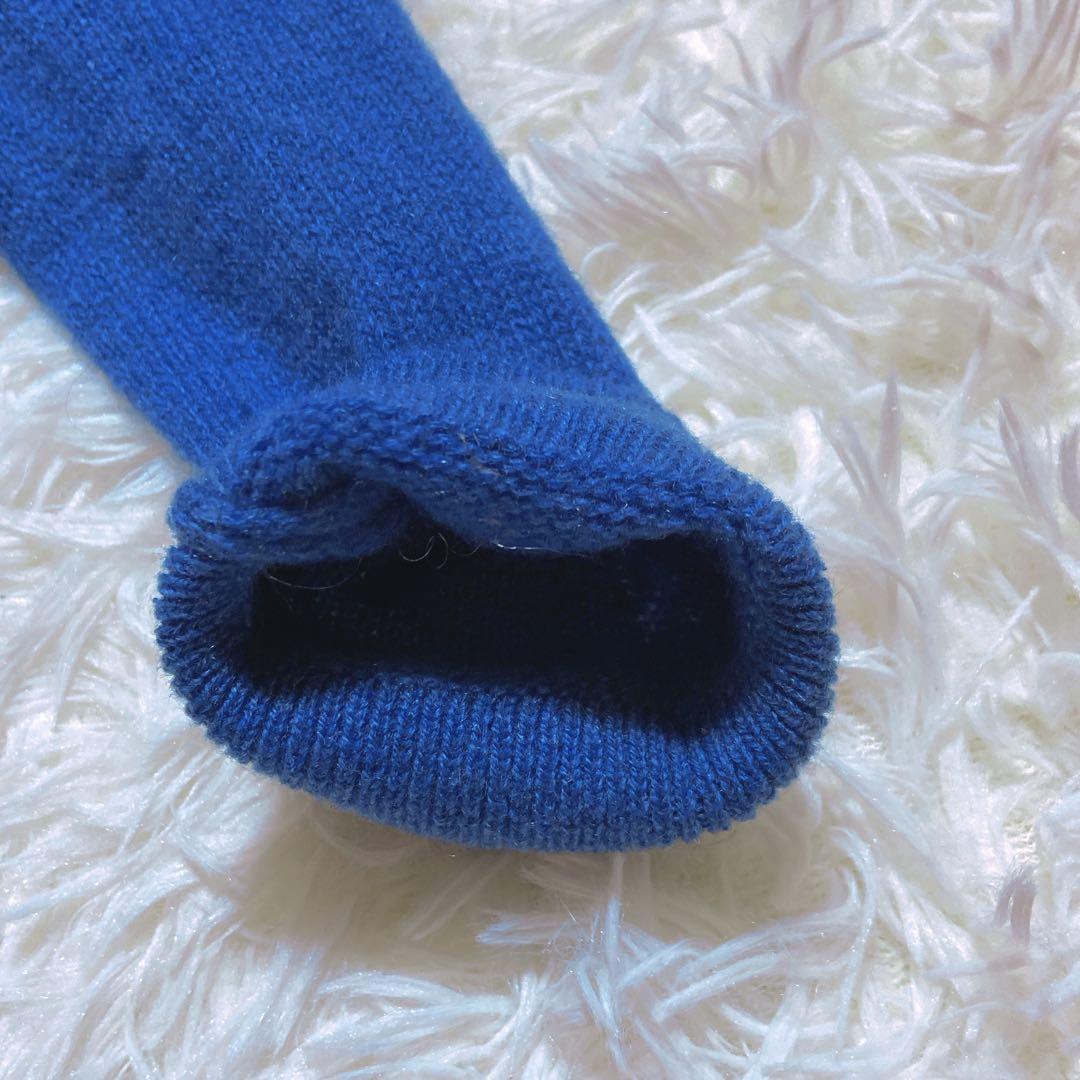 美品⭐️ジョンストンズオブエルガン　長袖ニット　セーター　カシミヤ100% 青