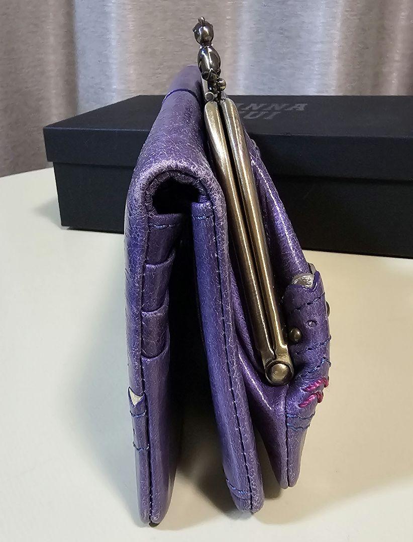 ANNA SUI パープル 長財布　猫(箱無) ANNA SUI パープル 長財布 猫(箱無) - メルカリ