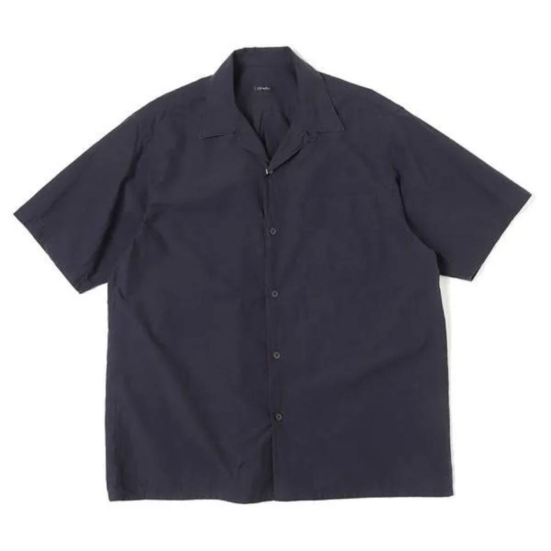 通販 COMOLI 20SS 3 NAVY タイプライターオープンカラーシャツ トップス