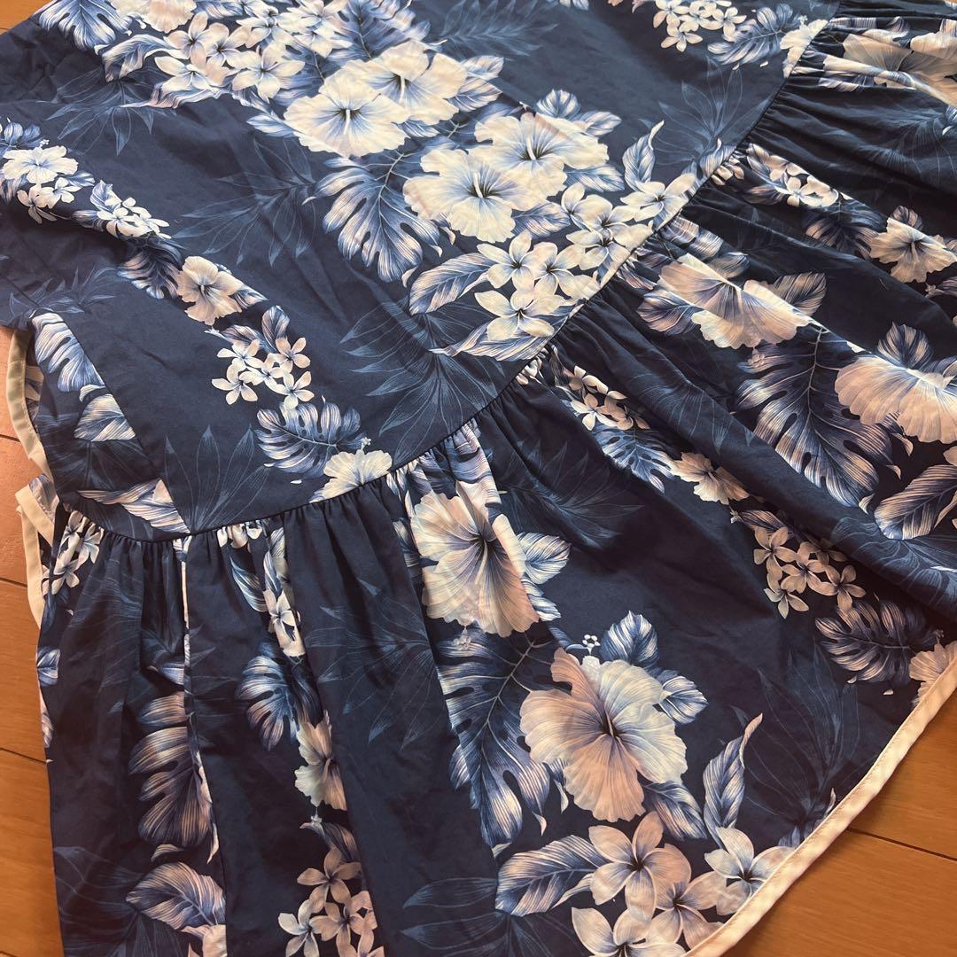 【美品】TWO PALMS ハワイ製 ムームー フラダンス ハイビスカス 綿 M 美品】TWO PALMS ハワイ製 ムームー フラダンス ハイビスカス 綿