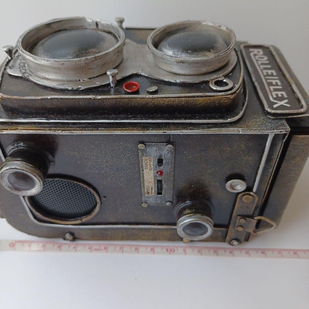 数量限定！在庫処分セール 売り切れ御免 ブリキRolleiflexスピーカーアンティークレトロ二眼レフUSB スピーカー・ウーファー