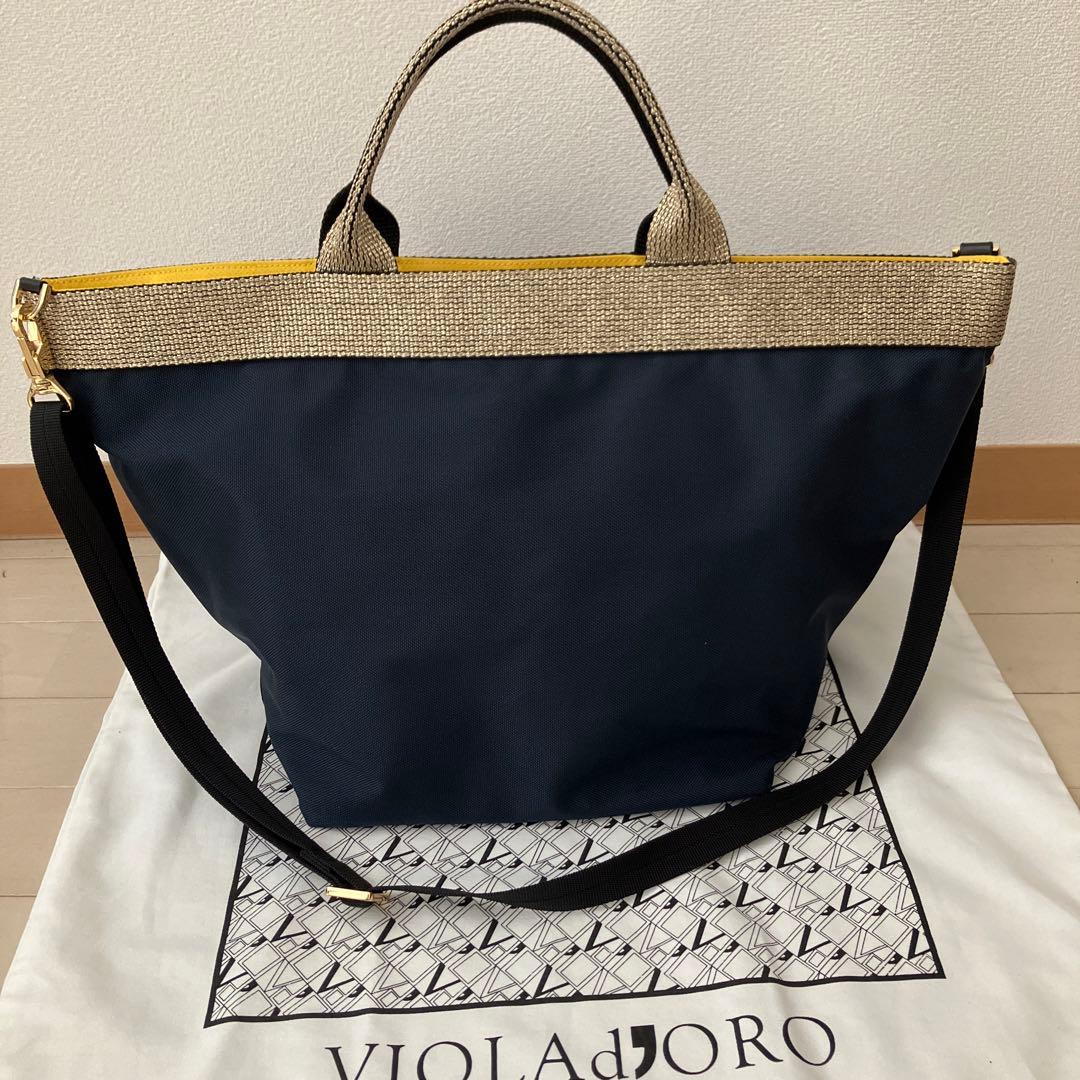 【美品】ヴィオラドーロ 2WAY ナイロントートバッグ ショルダーバッグ