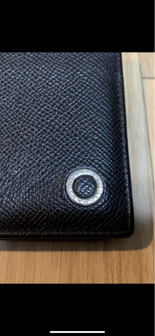 BVLGARI ブルガリ 二つ折り財布 レザー ブラック