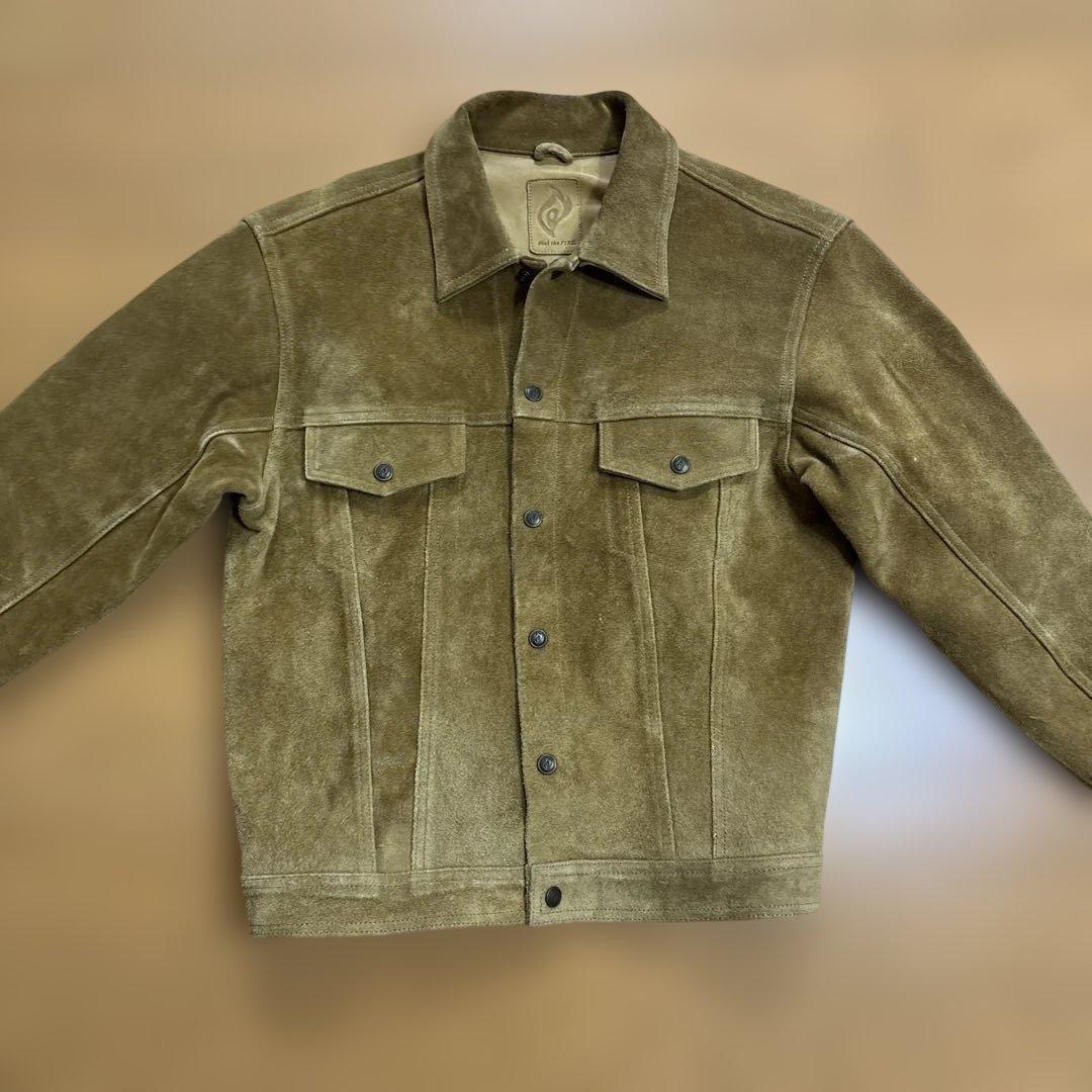 希少！KIRIN FIRE スウェードレザージャケット⭐️カッコいいです❣️②