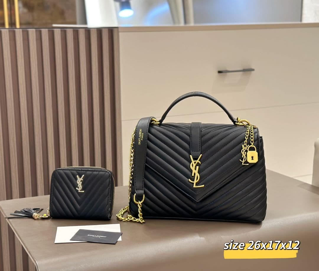 【人気】YSLハンドバッグショルダーバッグ財布2点セット