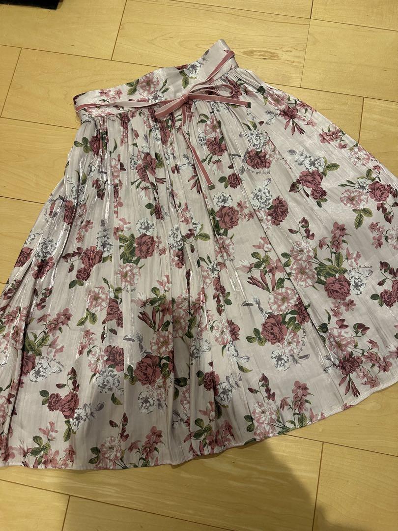 JILLSTUART 花柄プリーツスカート S