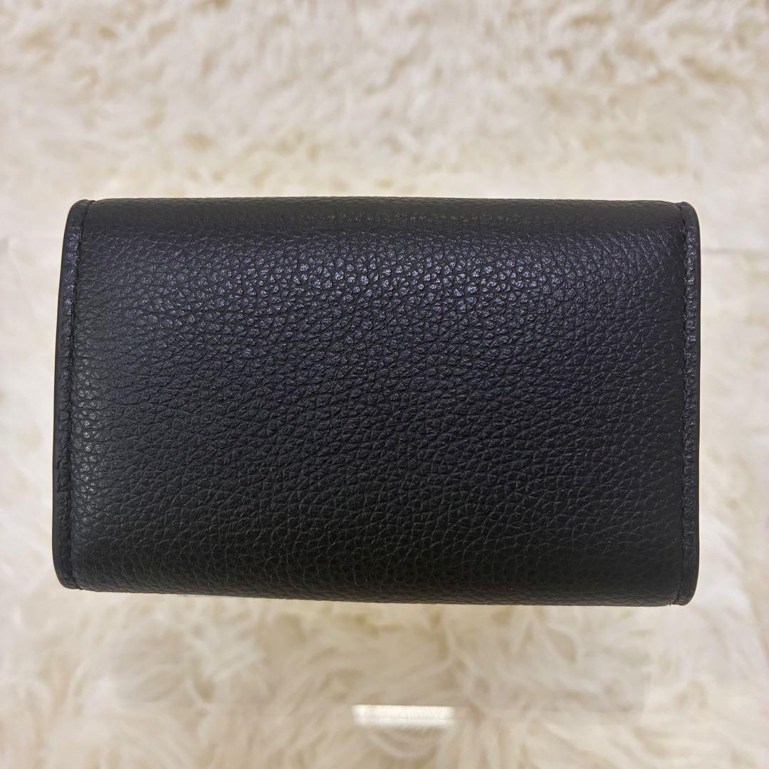 未使用級✨COACH ブラック レザー キーケース キーリング付　父の日