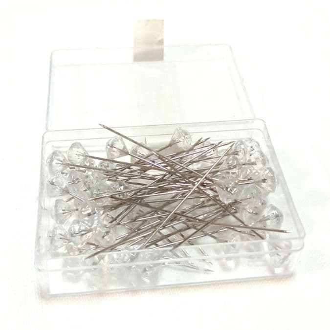 ブローチピン ダイヤモンドの形 金属 コサージュピン 100個