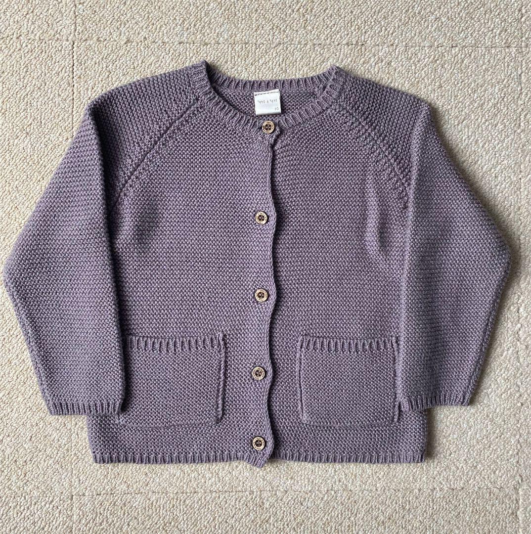テータテート ニット 90 くすみパープル 美品 カーディガン ZARAすきに 日本人気超絶の テータテート ニット 90 くすみパープル 美品 カーディガン ZARAすきに 日本人気超絶の