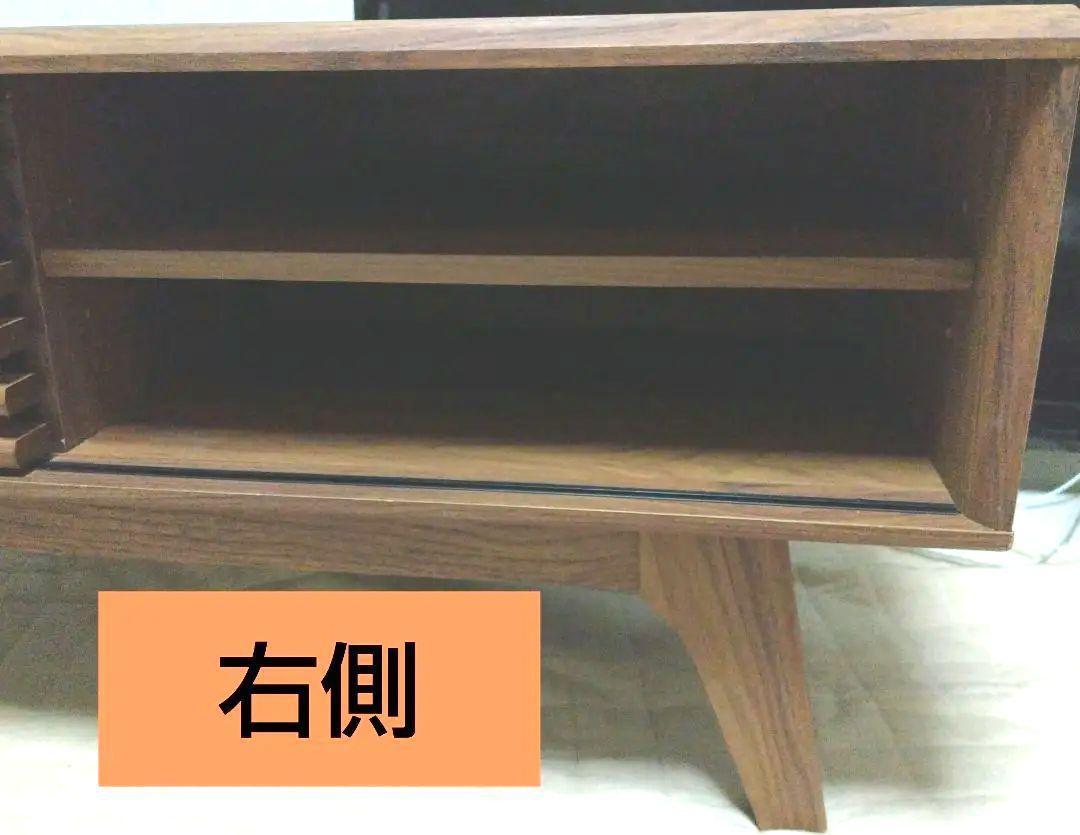 【モカラ】テレビボード　ローボード　ダークブラウン　木製 可動棚付き