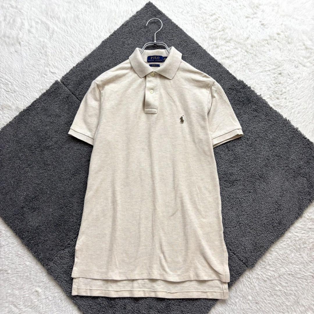 新品未使用　Polo Ralph Lauren ベージュ ポロシャツ M ラルフローレン【XS】ベージュ ポロシャツ シンプル ロゴ刺繍 春