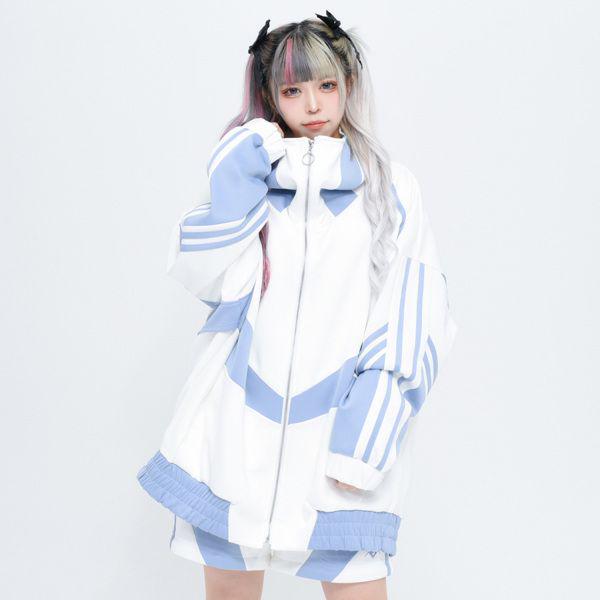 撫子様専用 REFLEM ボリュームネックライン切り替えジャージパーカー