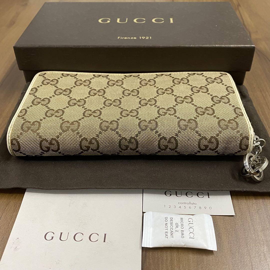 新品同様‼️グッチ　GUCCI 財布　長財布 GGキャンバス ラウンドファスナー
