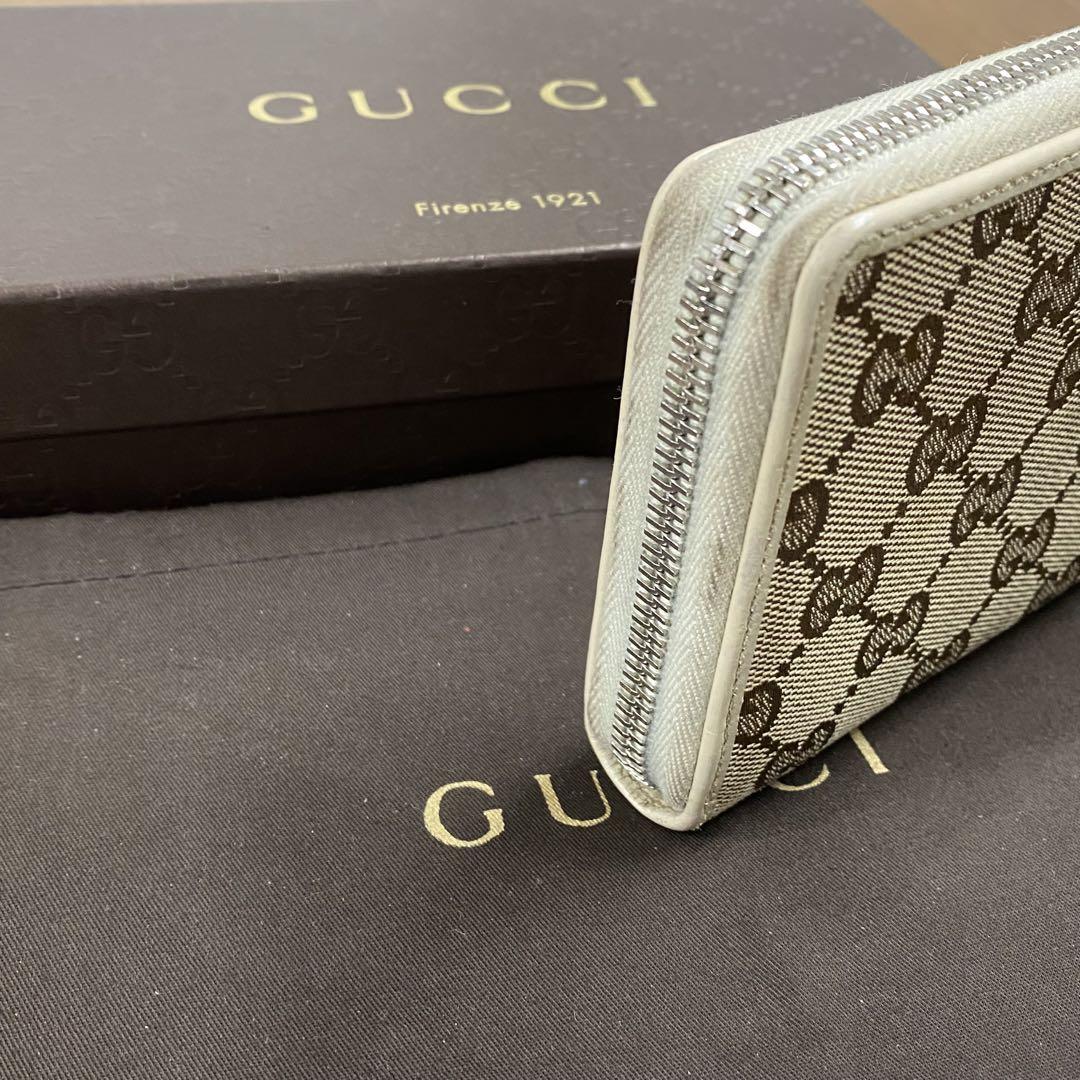 新品同様‼️グッチ　GUCCI 財布　長財布 GGキャンバス ラウンドファスナー