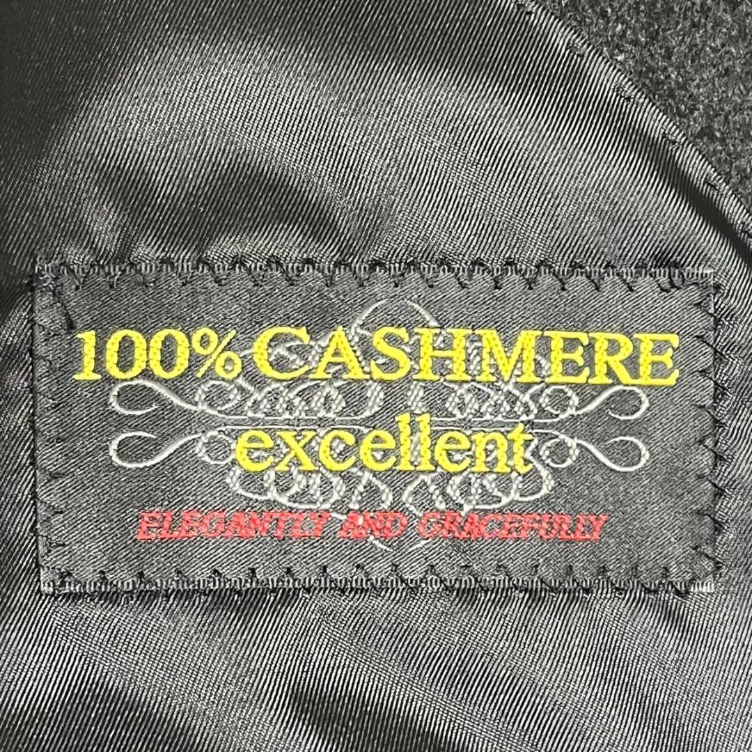 【希少サイズXL】ロングチェスターコート　カシミヤ100%　マキシ丈　黒