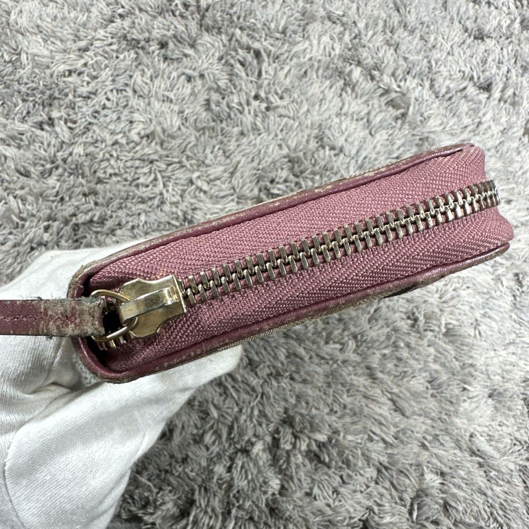 グッチ GUCCI Wホック長財布 GGキャンバス ラブリーハート 茶