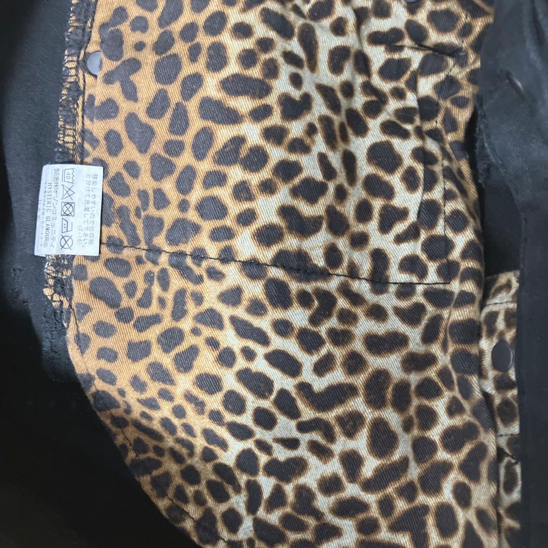 ●古着 ヒステリックグラマー ストレッチダメージ加工 ブラック スキニーデニム