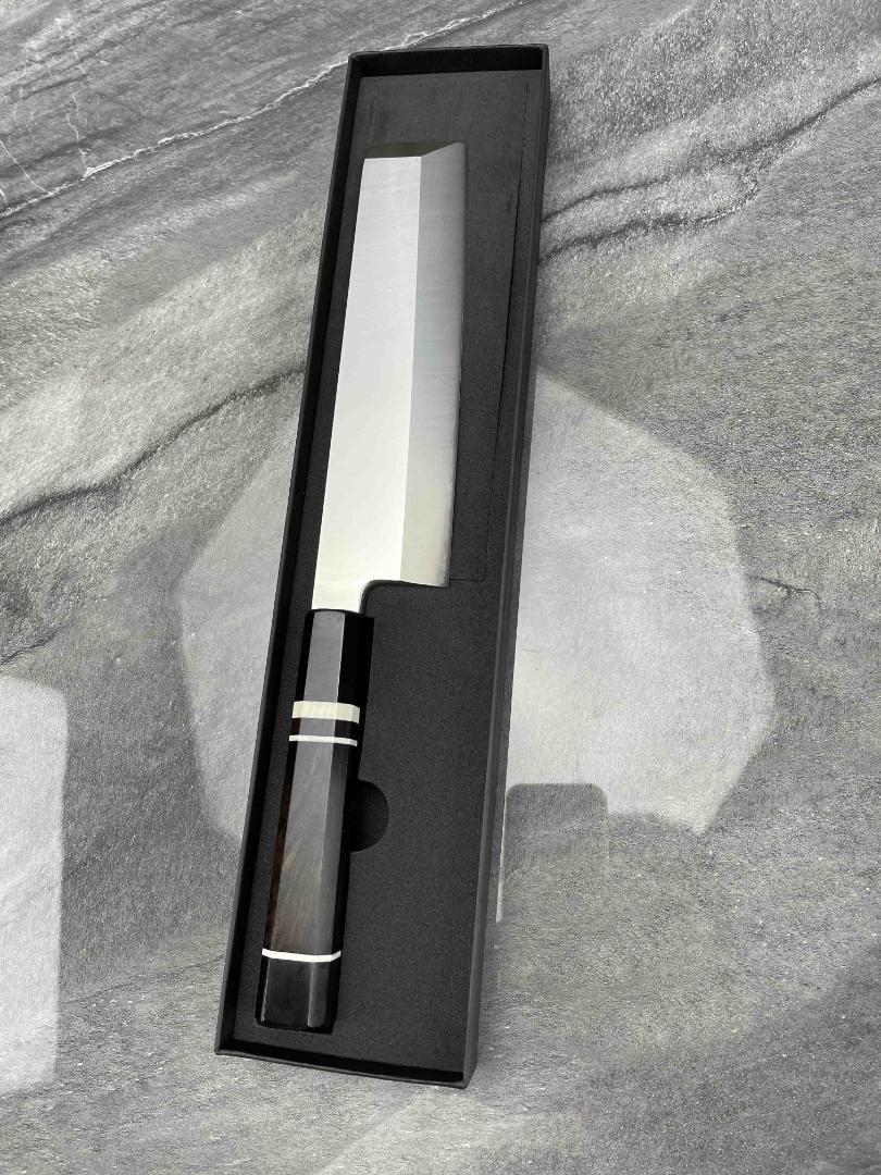 得価定番 1229V金10号6寸 薄刃包丁 刺身包丁 和包丁万能包丁 黒檀上下黒水牛八角柄 Yi8fV-m61172036896 人気超激得