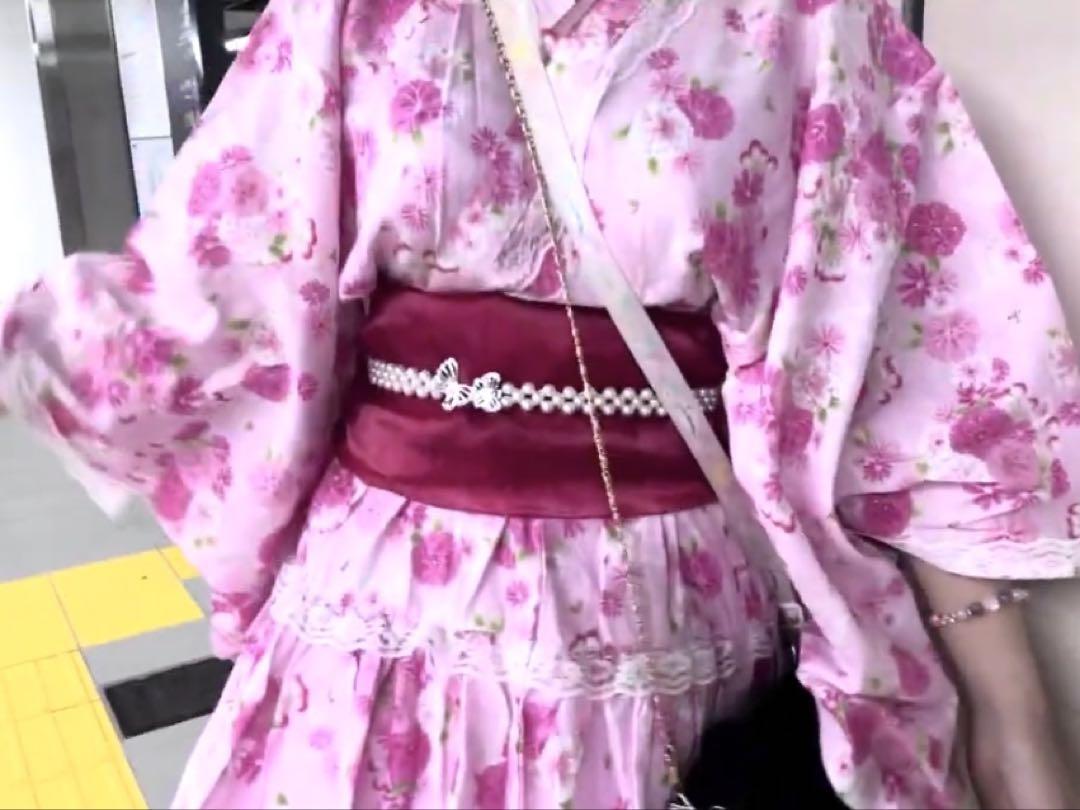 地雷・量産❤︎ドレス浴衣 リボン帯付き