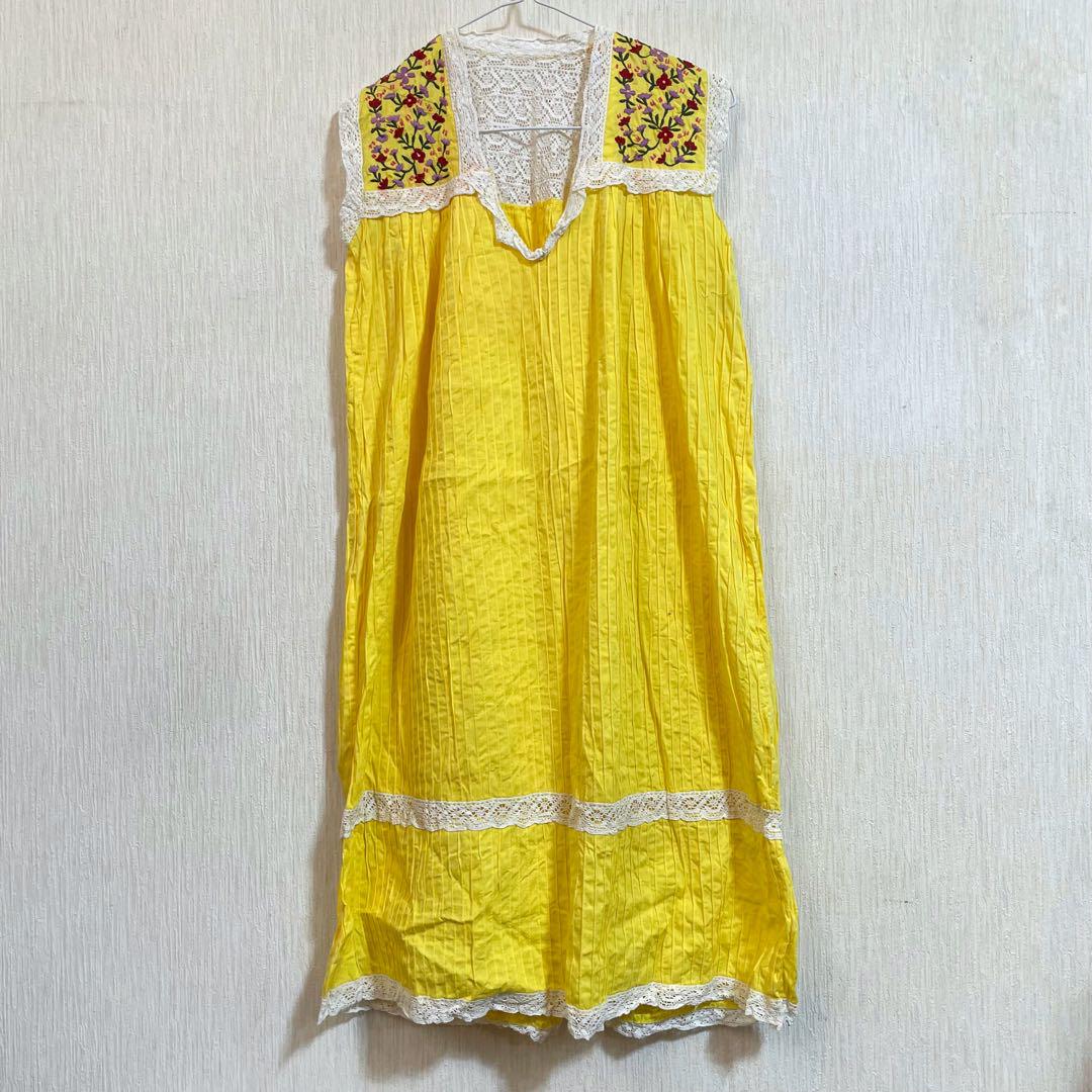 Vintage / メキシコ刺繍 ワンピース メキシコ刺繍 ワンピース | KAroba