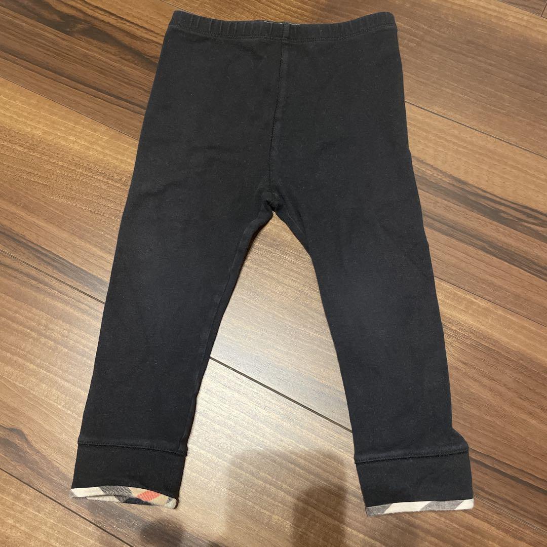 Burberry ベビー レギンス 黒 チェック柄 18m 86cm - メルカリ