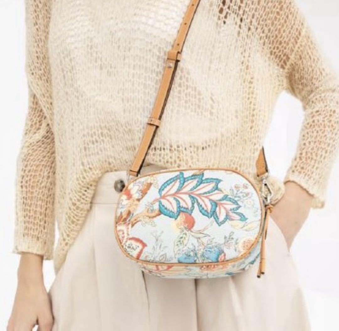 ETRO エトロ ブルー ボタニカル ショルダーバッグ