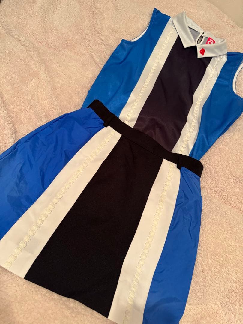 アルチビオ ストライプ ゴルフ 上下セット 38 黒 青M・archivio