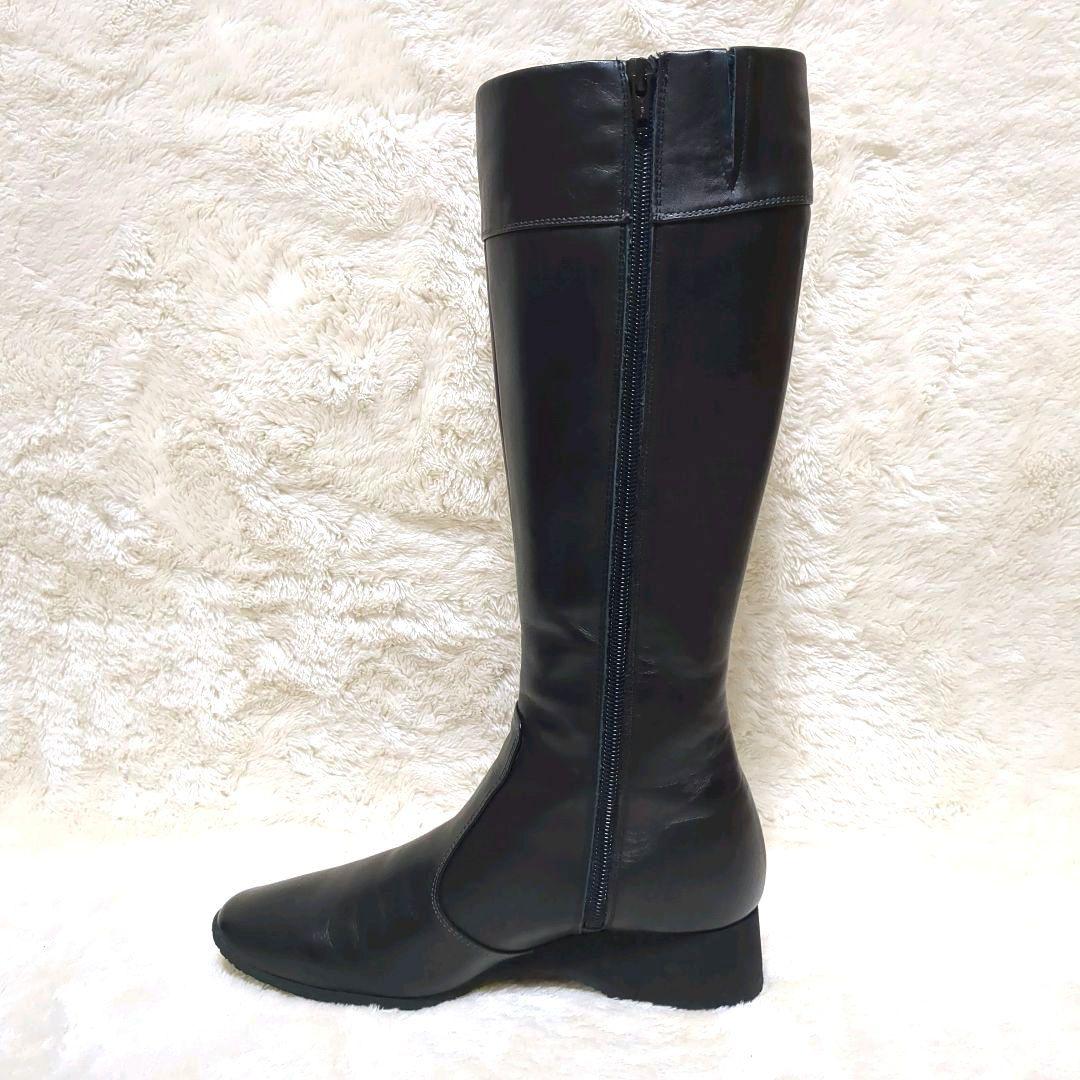 専用【美品】ペダラアシックスウォーキング  ロングブーツ  ブラック 23.5