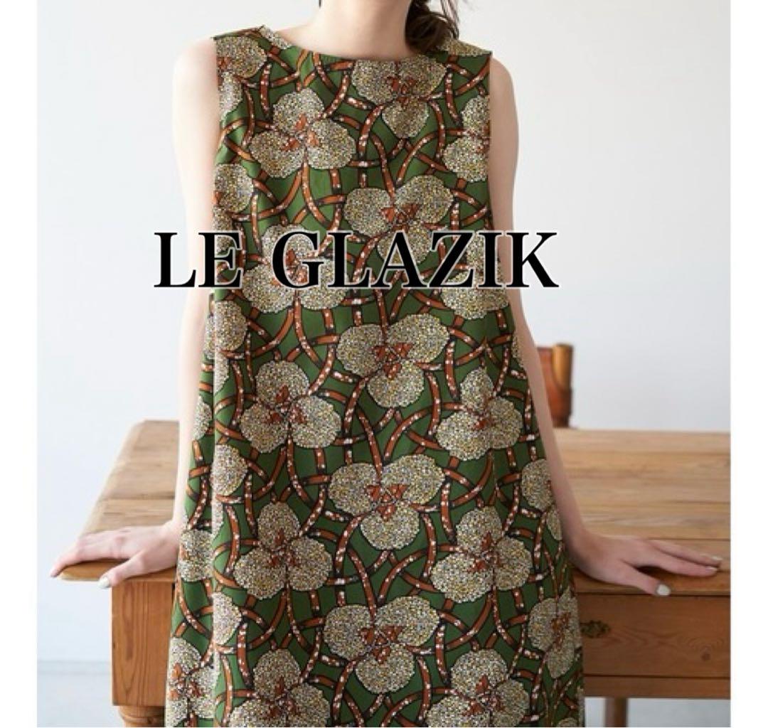 LE GLAZIK ルグラジック バティックノースリーブワンピース 花柄