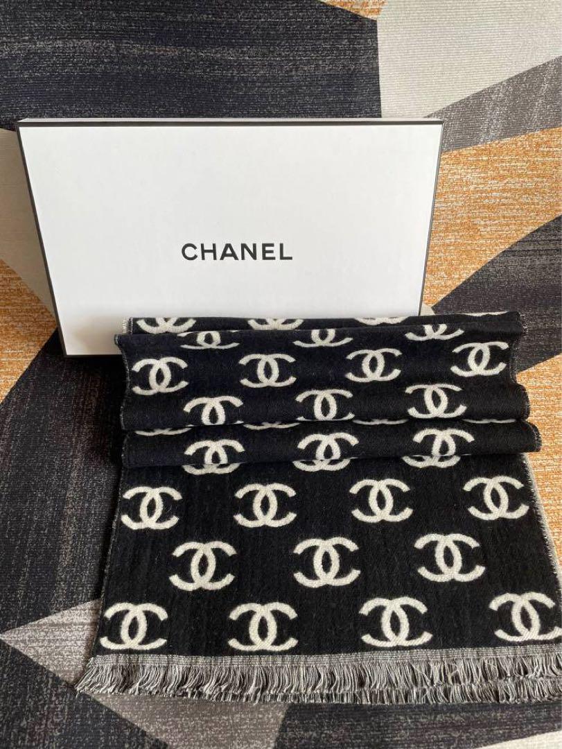 大人気CHANEL マフラー ブラック男女兼用