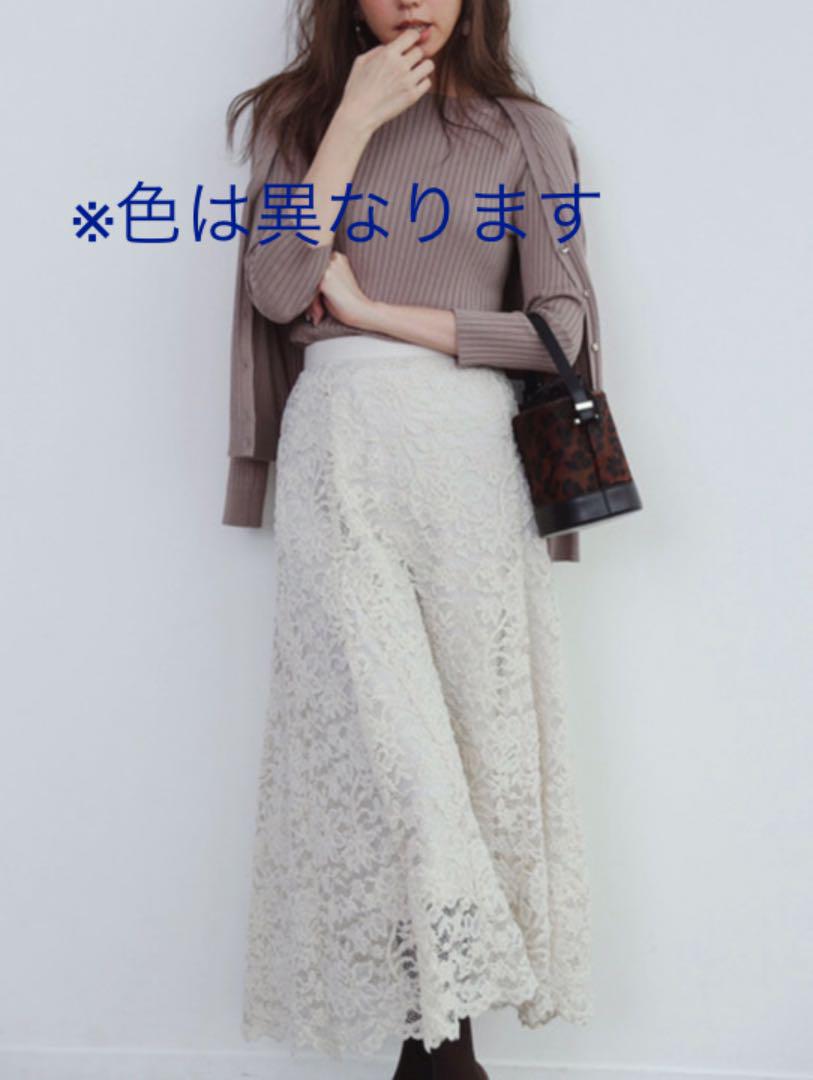 らくらくメ⓽ 美品 JUSGLITTYアシメフレアレーススカート LQRMX-m61184410376 ブランド