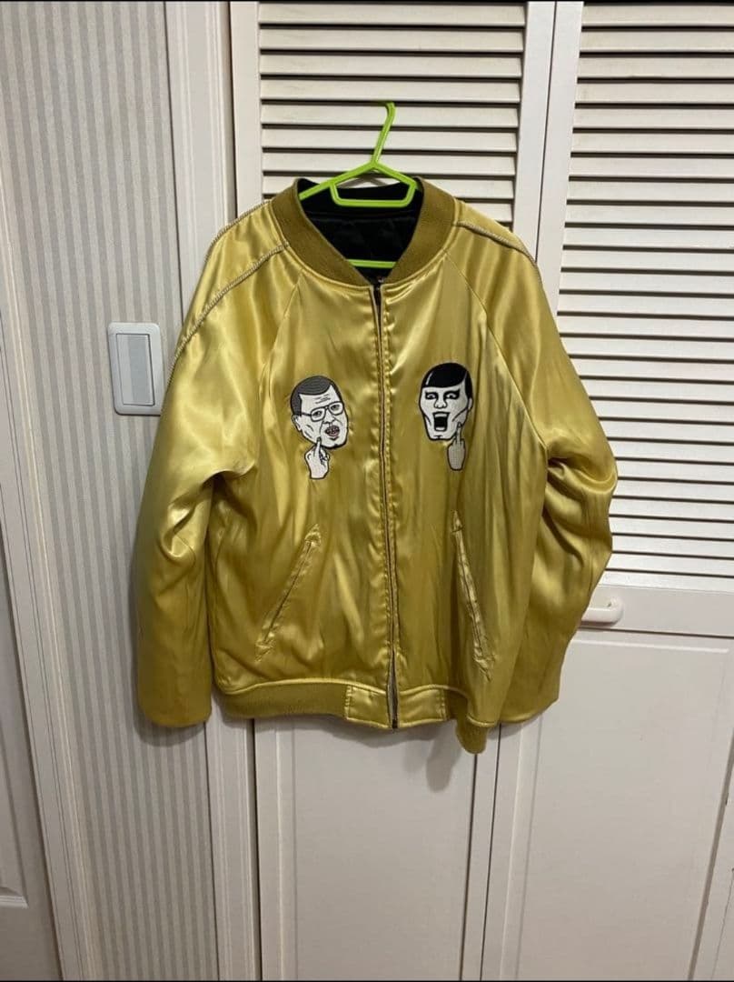 PUNK DRUNKERS✕くっきー スカジャン ゴールドブラック PUNK DRUNKERS✕くっきー スカジャン ゴールドブラック