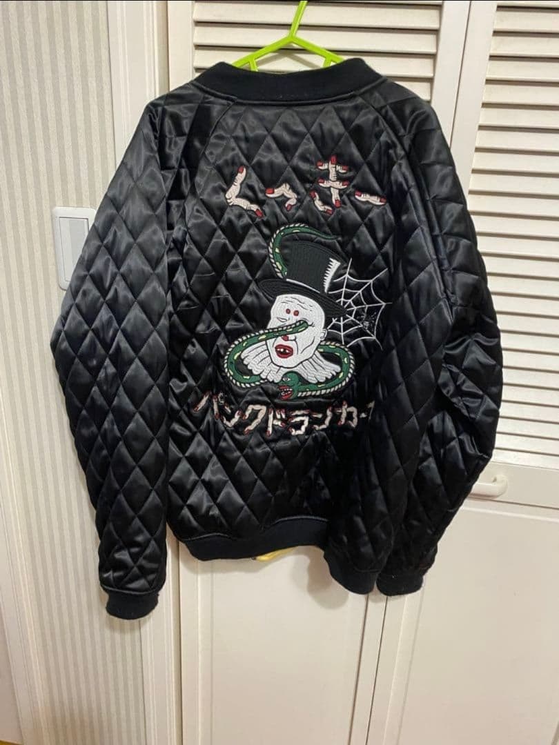 PUNK DRUNKERS✕くっきー スカジャン ゴールドブラック PUNK DRUNKERS✕くっきー スカジャン ゴールドブラック