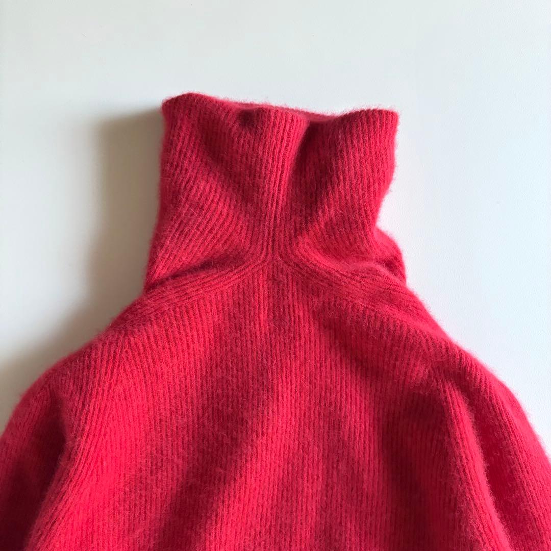 BATONER バトナー カシミヤフォックス ユニークタートルニット 赤 BATONER バトナー カシミヤフォックス ユニークタートルニット 赤