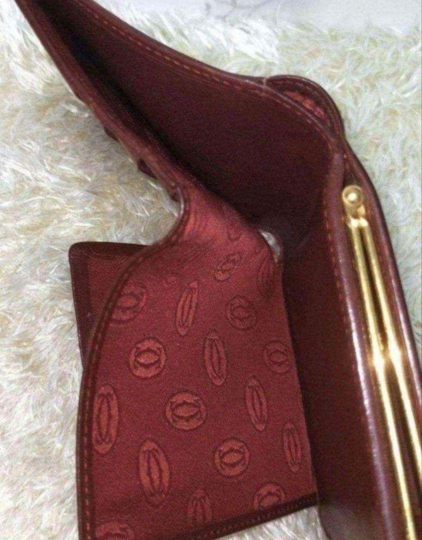 Cartier カルティエ マストライン がま口 両面 2つ折り財布
