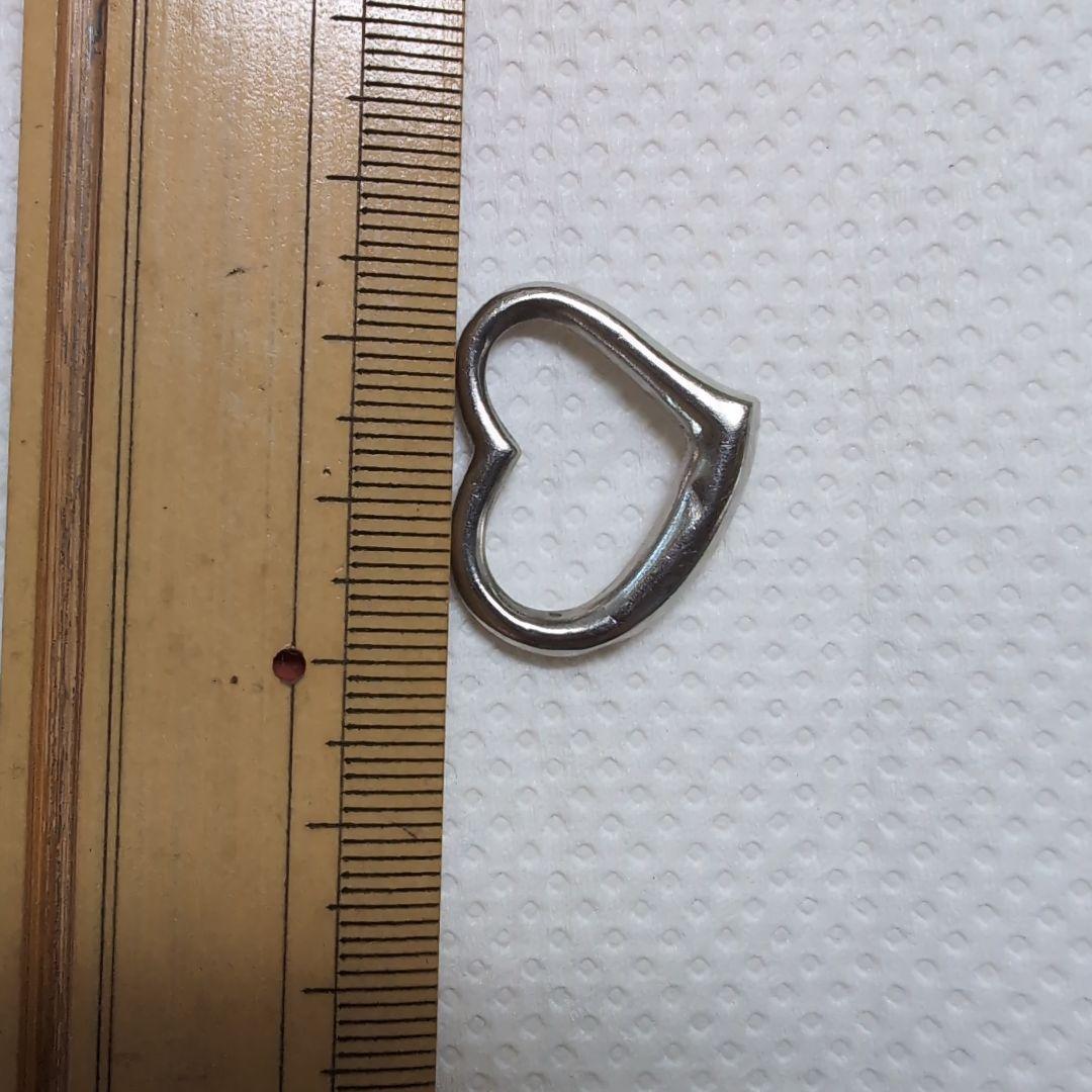 ペンダントトップ　Pt900　大きめ　オープンハート　アクセ　ジュエリー　現状品
