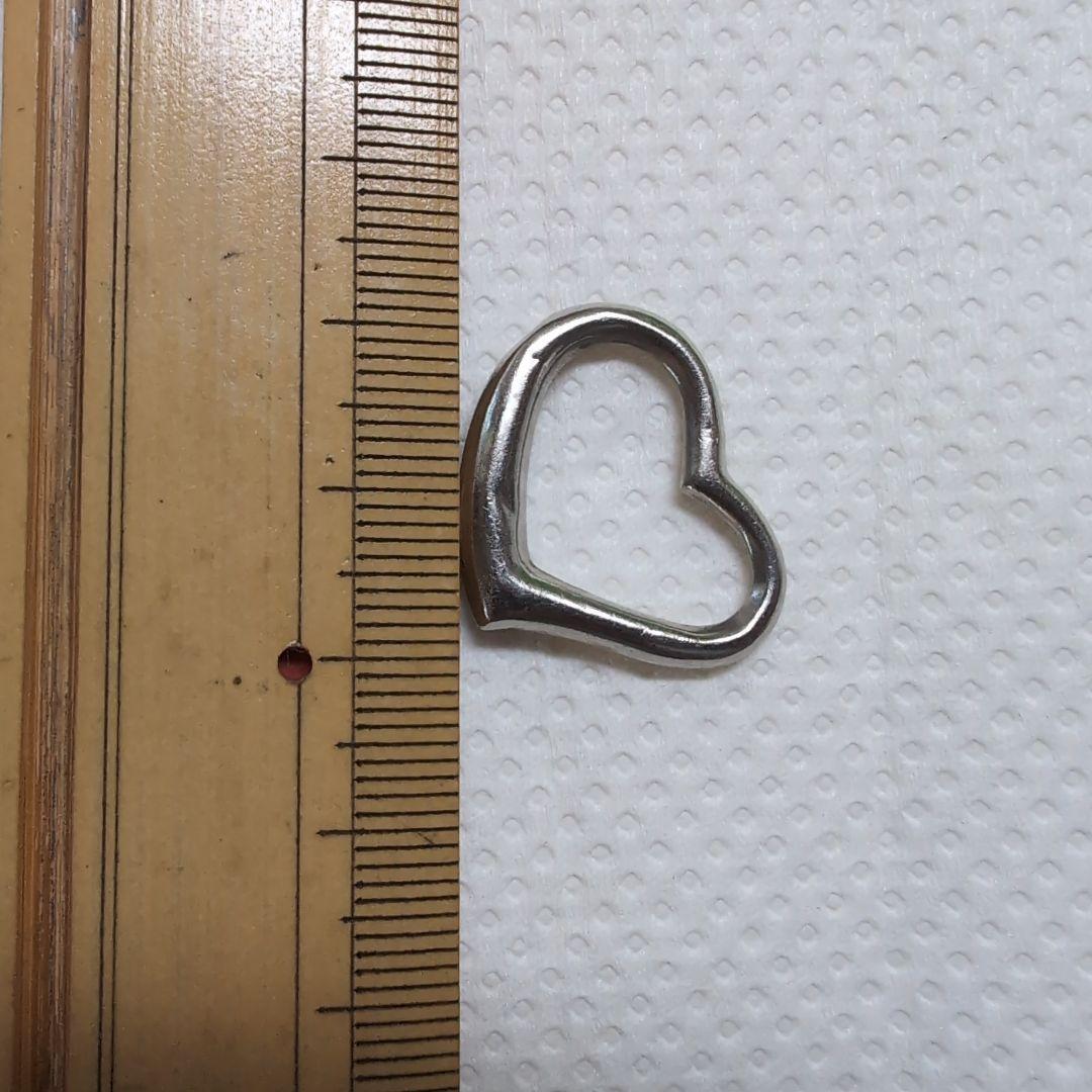 ペンダントトップ　Pt900　大きめ　オープンハート　アクセ　ジュエリー　現状品