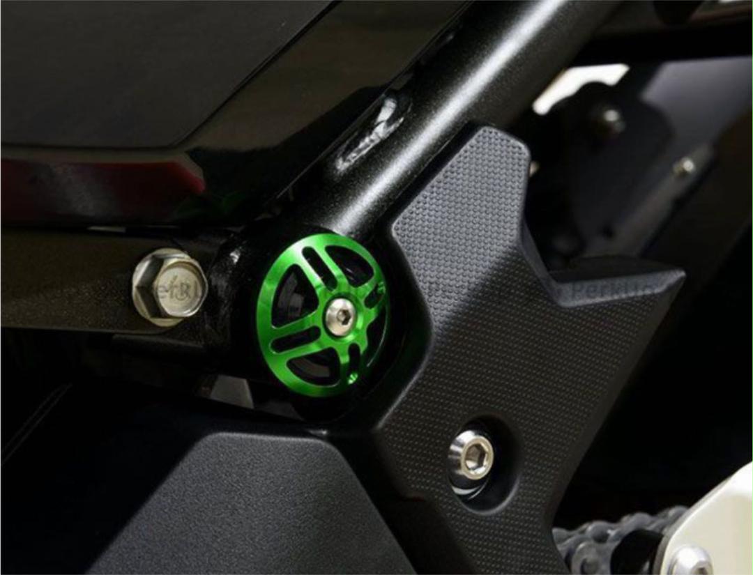 していまし RIDEA リデア Ninja250 ニンジャ フレームキャップ グリーン ZHjCY-m61195008722 らくらくメ