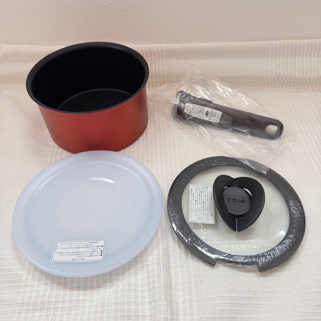 【新品】T-fal インジニオソースパン、ガラス蓋、シールリッド 16㎝、取っ手