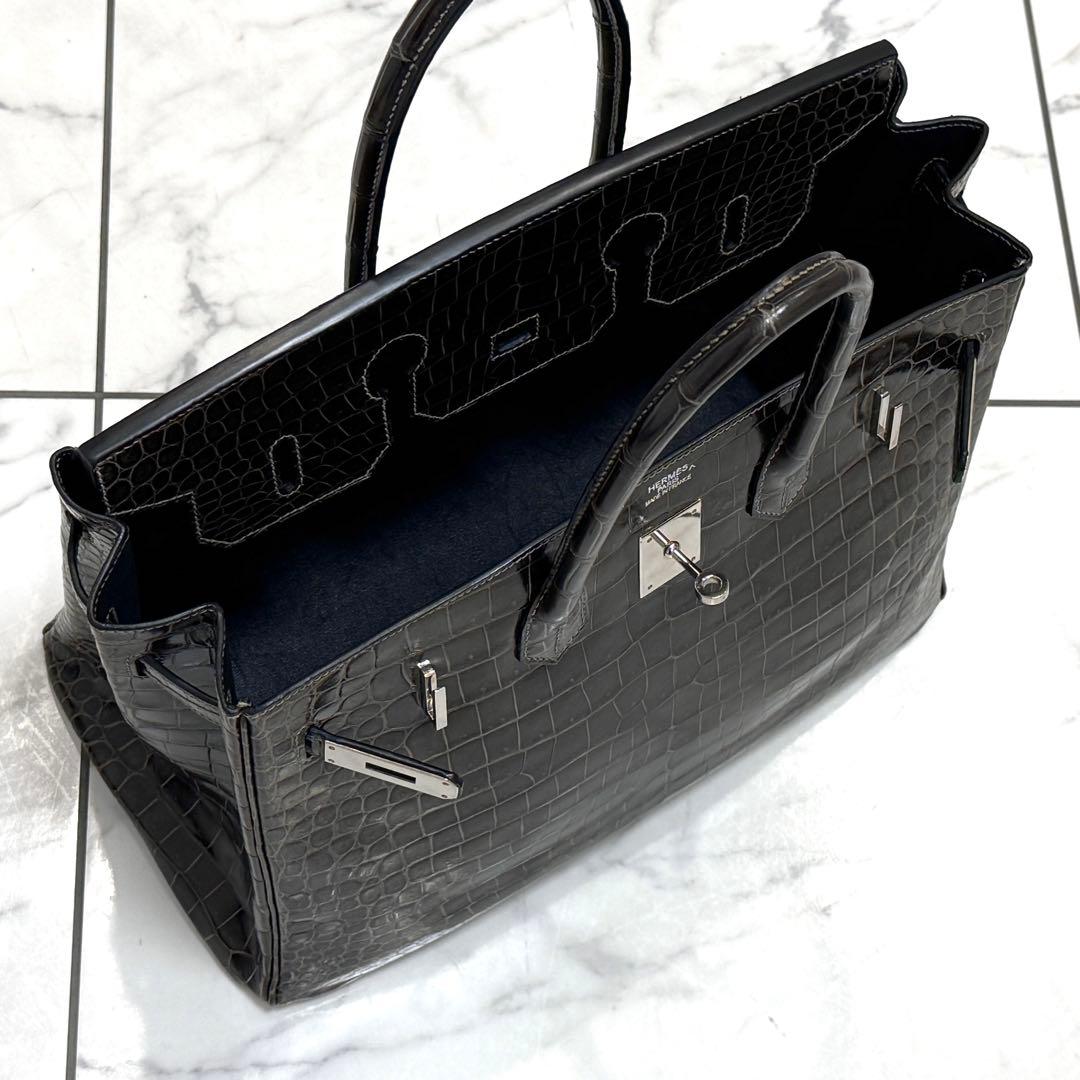 HERMES エルメス バーキン35 ポロサス グラファイト