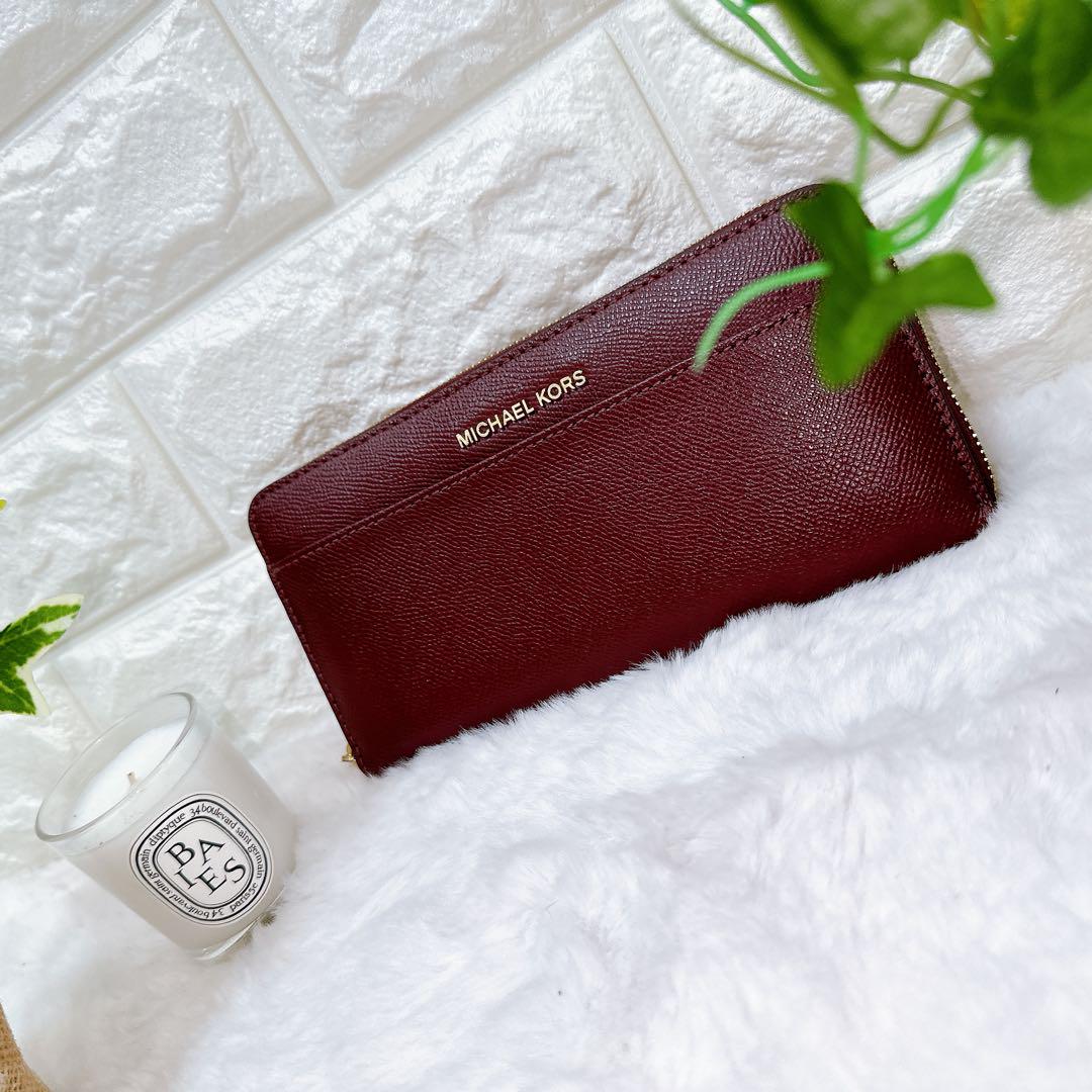 MICHAEL KORS バーガンディ 長財布 MICHAEL KORS バーガンディ 長財布