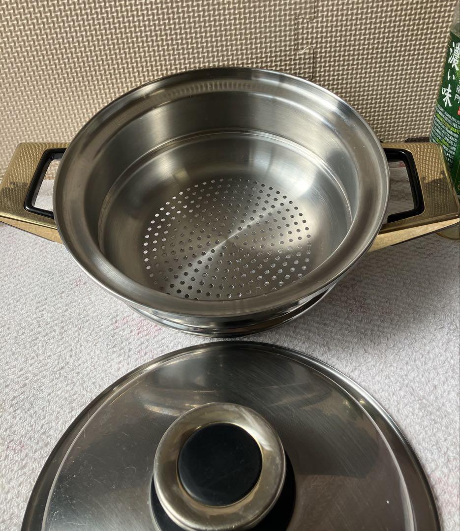 Tupperware レインボークッカー✨19㎝用スチーマー ステンレス 蓋付き