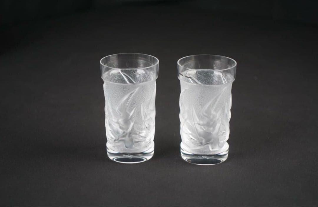 ラリック イロンデル ツバメ グラス タンブラー ペア 2客セット ラリック イロンデル ツバメ グラス タンブラー ペア 2客セット