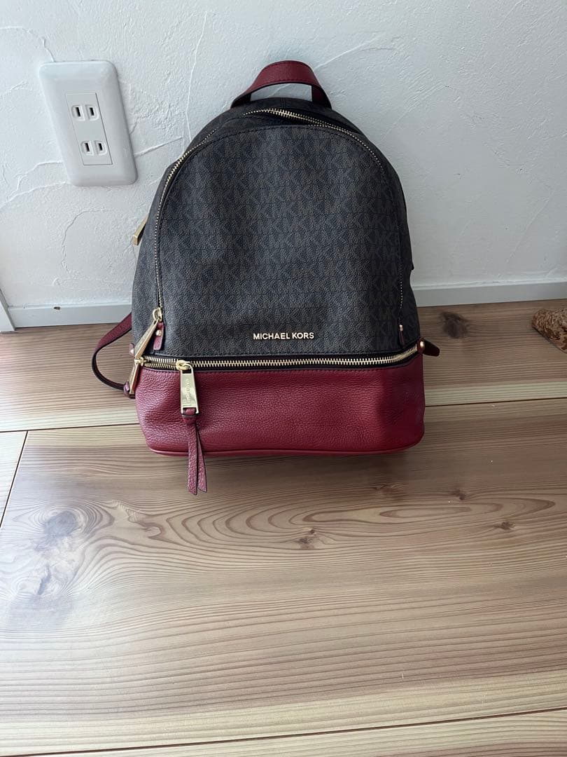 MICHAEL KORS リュック・バックパック ブラウン/レッド