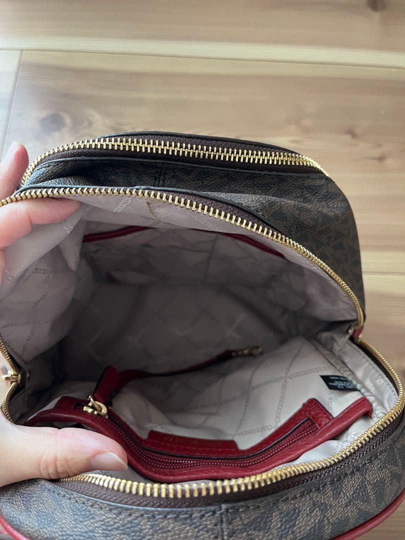 MICHAEL KORS リュック・バックパック ブラウン/レッド