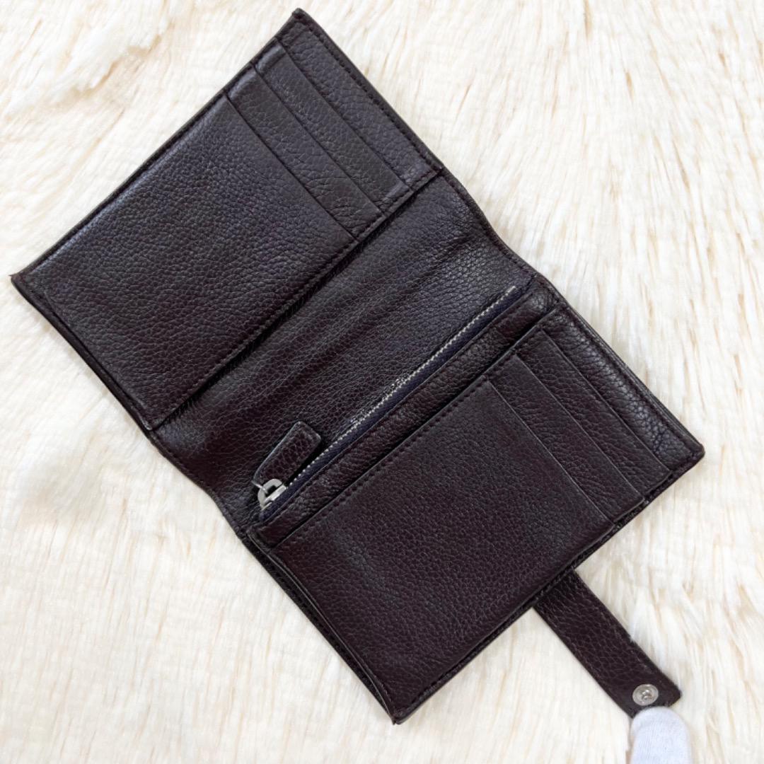 サンローランパリ　サックドジュール　二つ折り財布　黒　シボ財布 希少】サンローランパリ 折り財布 サックドジュール YSLロゴ 黒