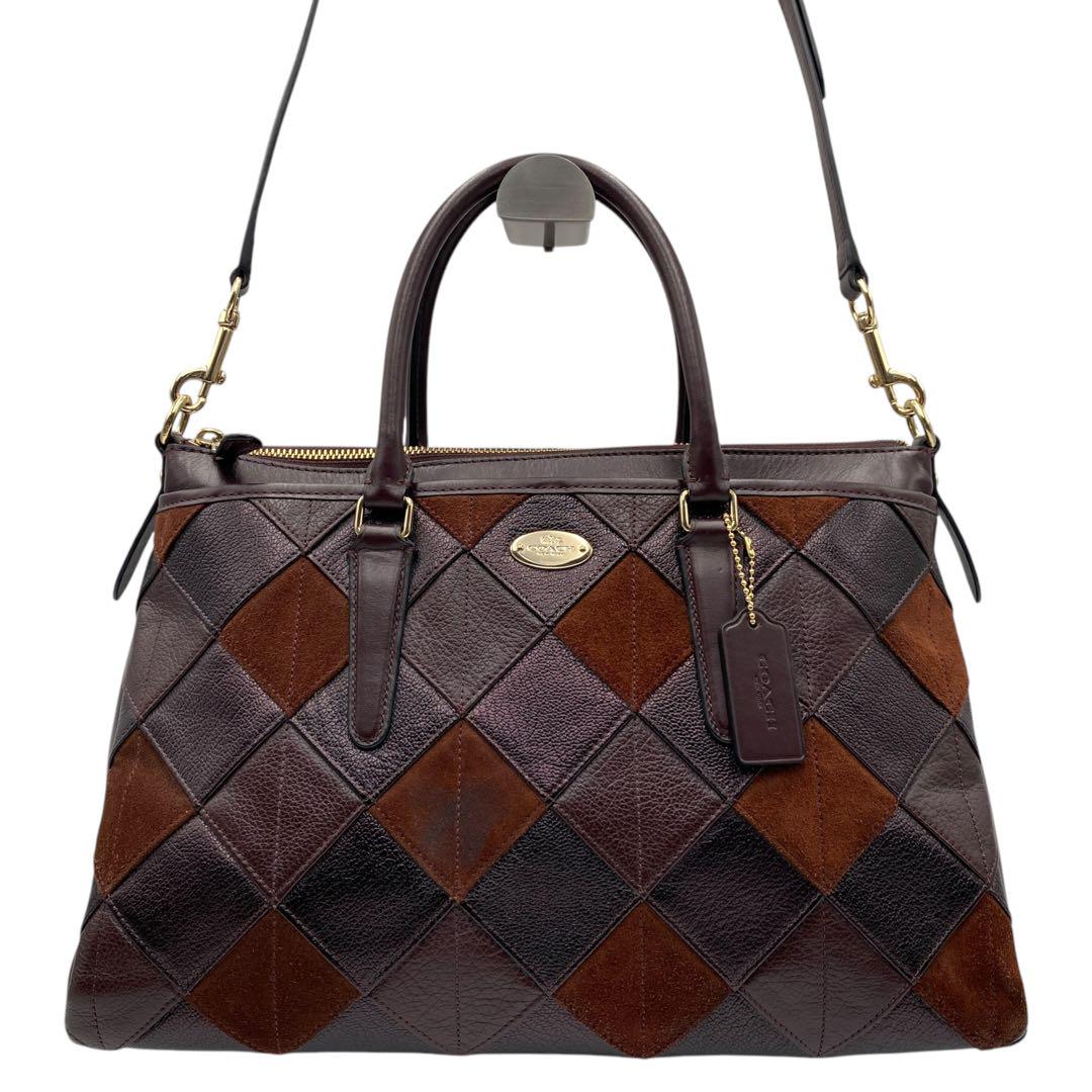 【予約受付中】 Coach コーチ 2WAYトートバッグ ショルダー サッチェル パッチ バッグ
